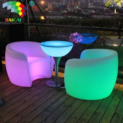KTV Nightclub Party Events Round Table LED Furniture
