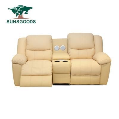 Sunsgoods Modern Design Leisure Home Furniture Corner Model Leather Sofa Set