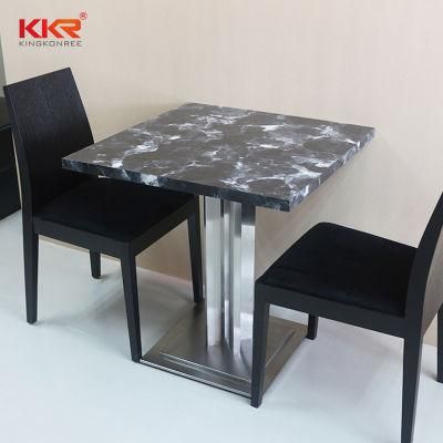 Black Artifical Stone Solid Surface Dining Tables
