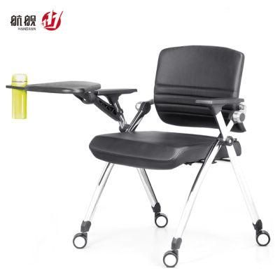 Office Furniture with Writing Table Foldable Training Chair Mesh/Leather Chair
