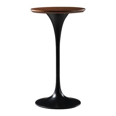 High Pub Event Party Coffee Wooden Top Cheapest Iron Round Counter Modern Simple Cocktail Bar Table