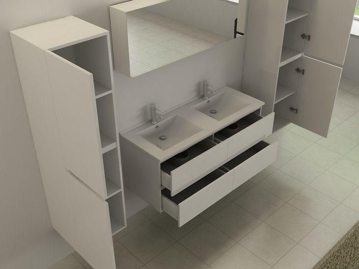 2022 Modern New Design Bathroom Furniture with Double Sink