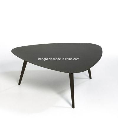 Italian Contemporary Living Room Luxury Hotel Furniture Black Steel Coffee Table