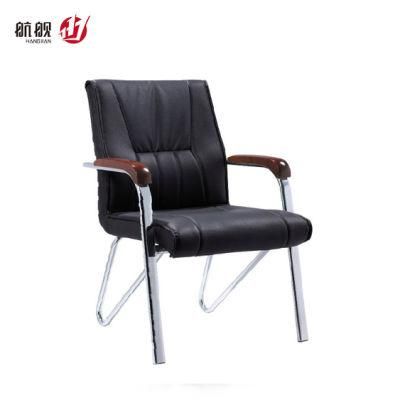 Comfortable Middle Back Leather Bow Leg Office Furniture