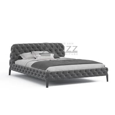 Senior Grey China Direct Sale High Quality Modern Special Design Home Furniture Bedroom Luxury Bed