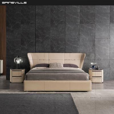 Designer Bedroom Furniture Leather Bed King Bed with Comfortable Headboard Gc2002