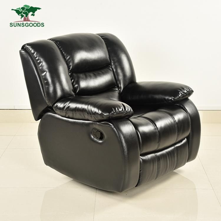 Chinese Sofa Furniture Factory Wholesale PU Leather Recliner Sofa Home Furniture