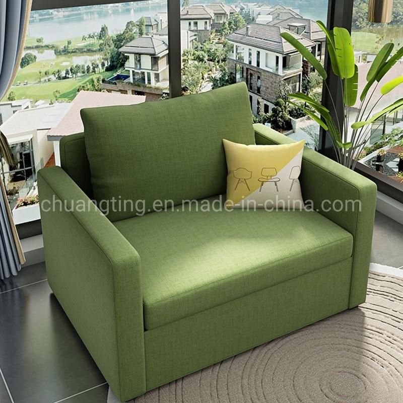 Foshan Modern Design Hotel Accompany Single Fabric Living Room Sofa Bed