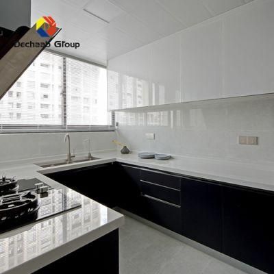 Factory Crystal Steel Fashion Design Kitchen Cabinets