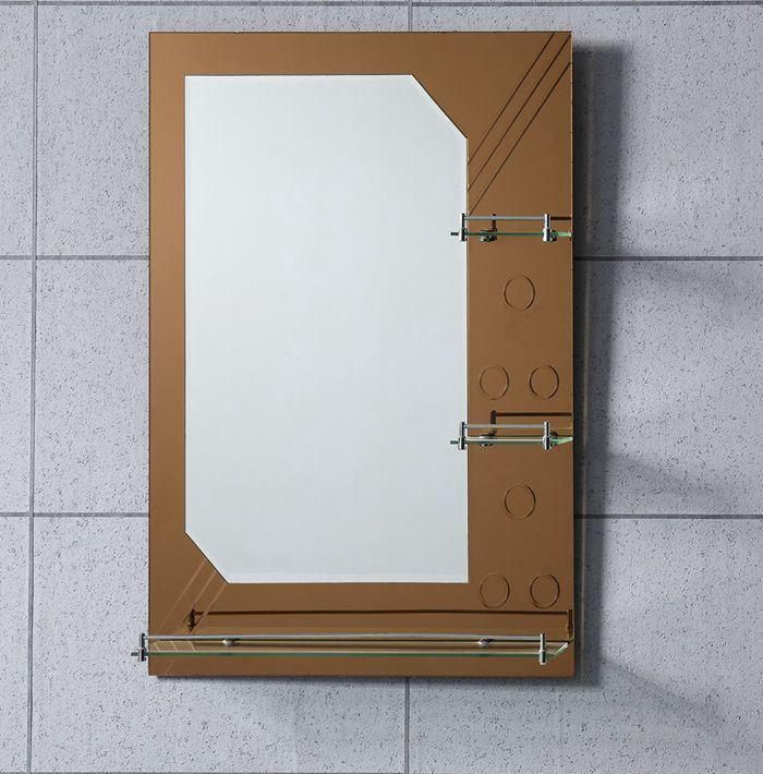 Hot Selling Wall Mounted Rectangle Vanity Mirror Bathroom Mirror with Glass Shelf