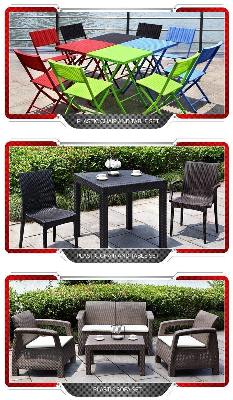 Modern Style Garden Chair Plastic Rattan Metal Chair for Picnic