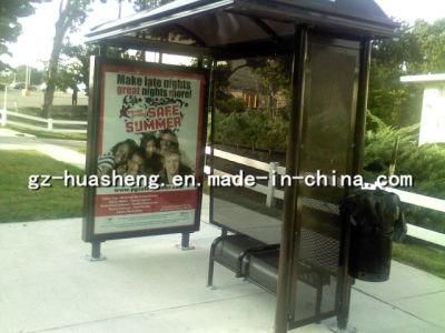 Modern Style Stainless Steel Bus Stop Shelter (HS-BS-D044)