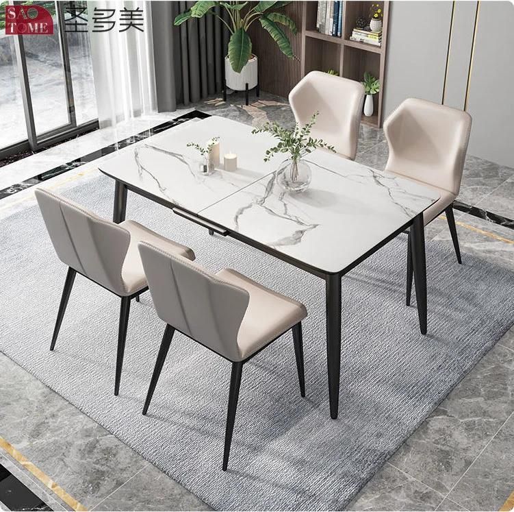 Italia Style Asia Design Extendable Dining Table Wood Slate Dining Table