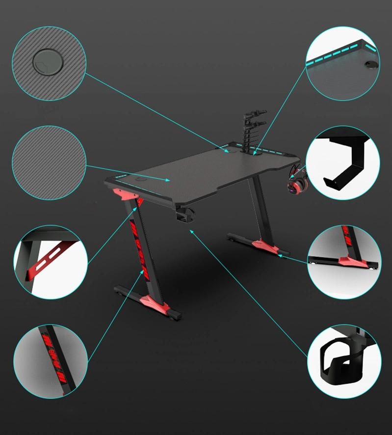 Office Computer Table Executive PC Furniture Modern Height Adjustable Home Study Top Organizer Workstation with Gaming Desk