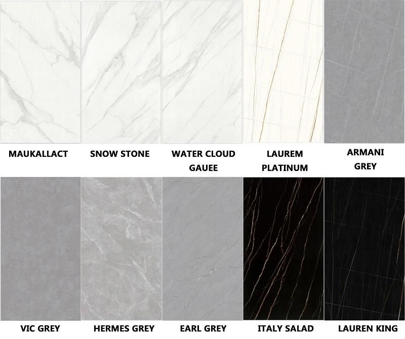 Home Restaurant Furniture Tempered Glass Faux Marble Table Top Coated Steel Tube Leg Dining Table