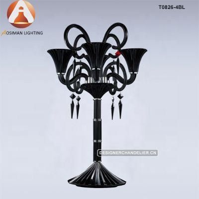 Candelabra Wedding with Black Crystal