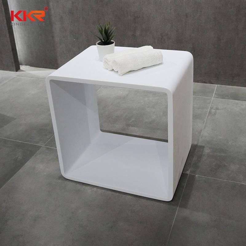 Kkr Solid Surface Stone Customized Small Table for Shower Room