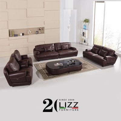 Modern Design Living Room Furniture Leather Sectional Sleeper Sofa