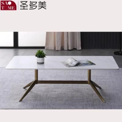 Modern Minimalist Leisure Furniture Living Room Rectangular Countertop R Corner Craft Coffee Table