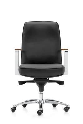Zode MID Back European Swivel Executive Office Chairs Commerical Furniture Leather Middle Back Staff Manager Chair