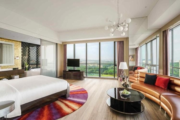 Wholesale Upholstered with Fabric Hotel Single Double Bedroom Furniture