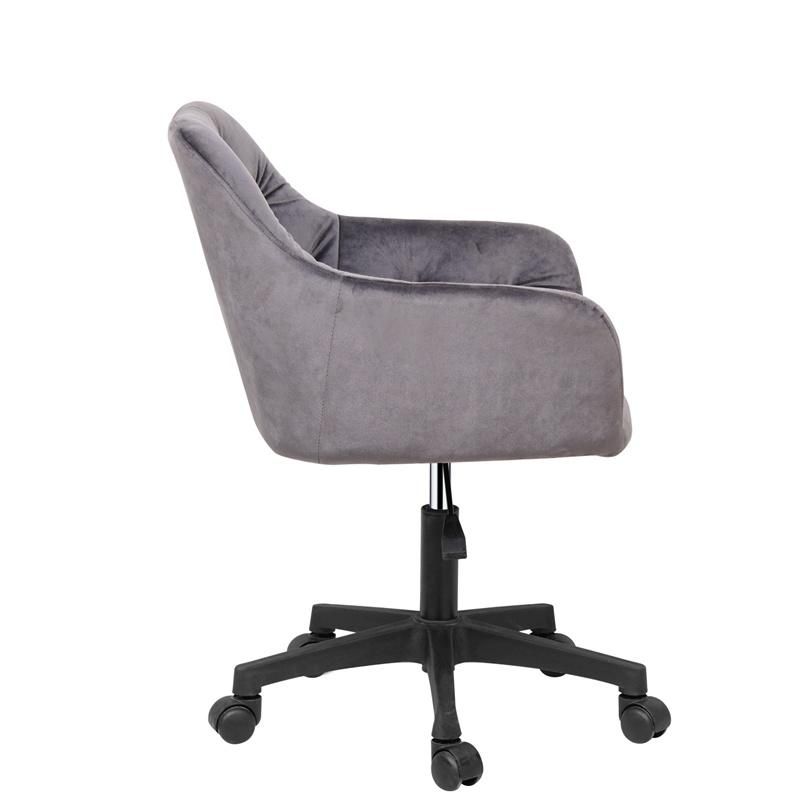 Home Office Swivel Moveable Adjustable Legs Ergonomic Comfortable Velvet Fabric Chair with Wheel