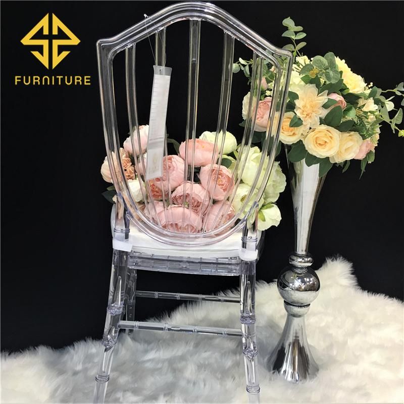 Wedding Event Hotel Dining Clear Crystal PC Resin Acrylic Ghost Chair