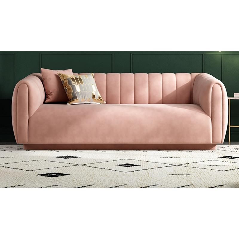 Pink Style Sofa Apartment Modern Qualityliving Room Fabric Sofa