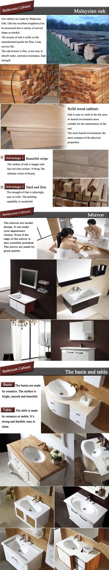 Environmentally Friendly Multi-Layer Solid Wood Modern Bathroom Cabinets Vanity