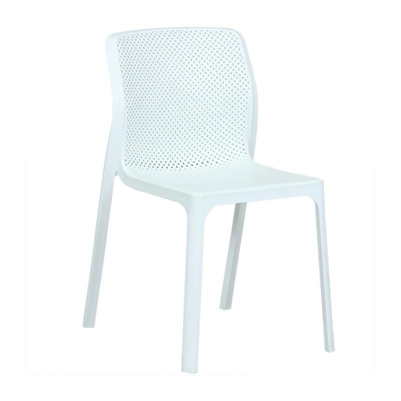 Wholesale Outdoor Furniture Modern Style Garden Furniture Java Plastic Chair Eco-Friendly PP Armless Dining Chair