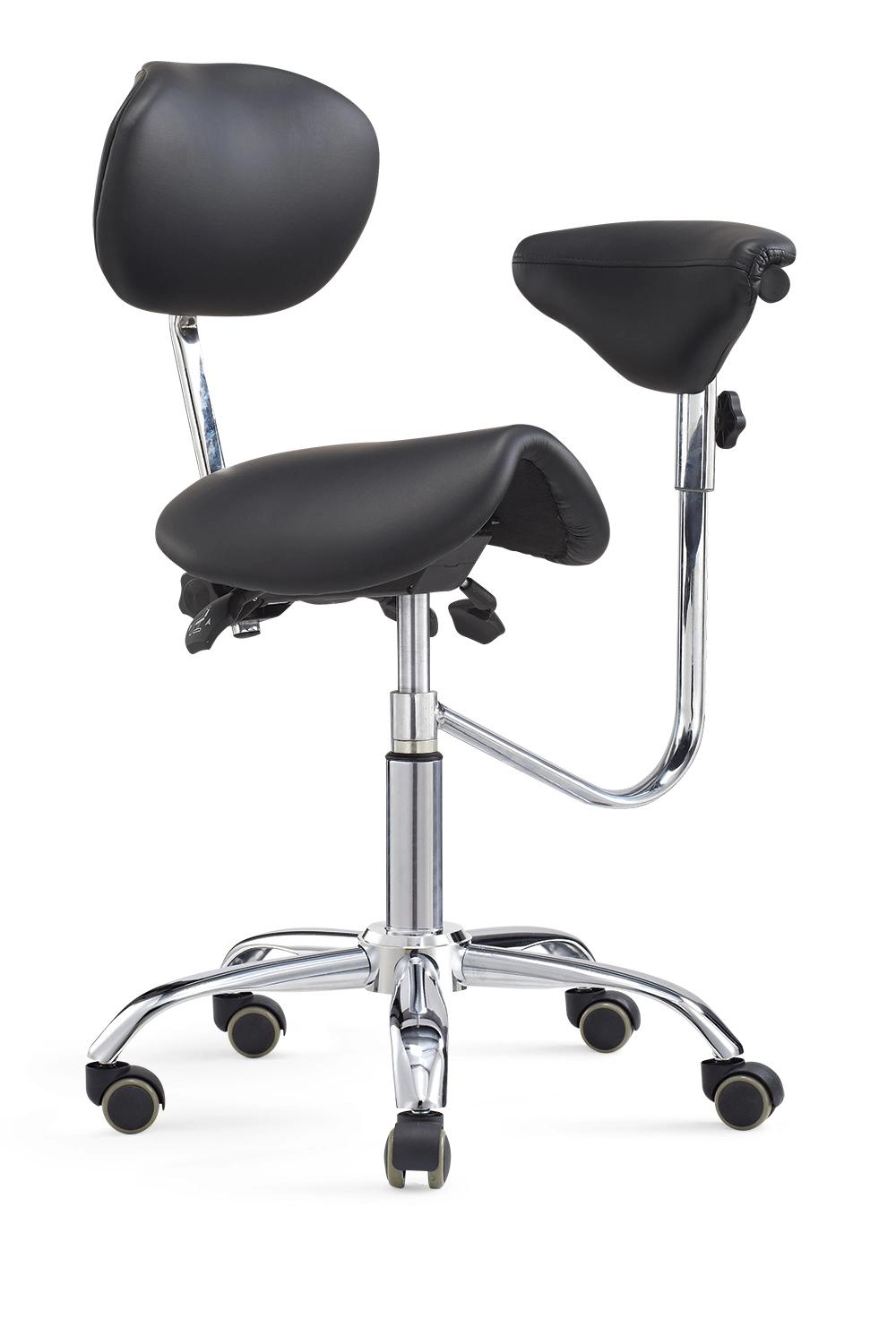 New Design Saddle Seat Stool Office Chair with Adjustable Swivel Backrest