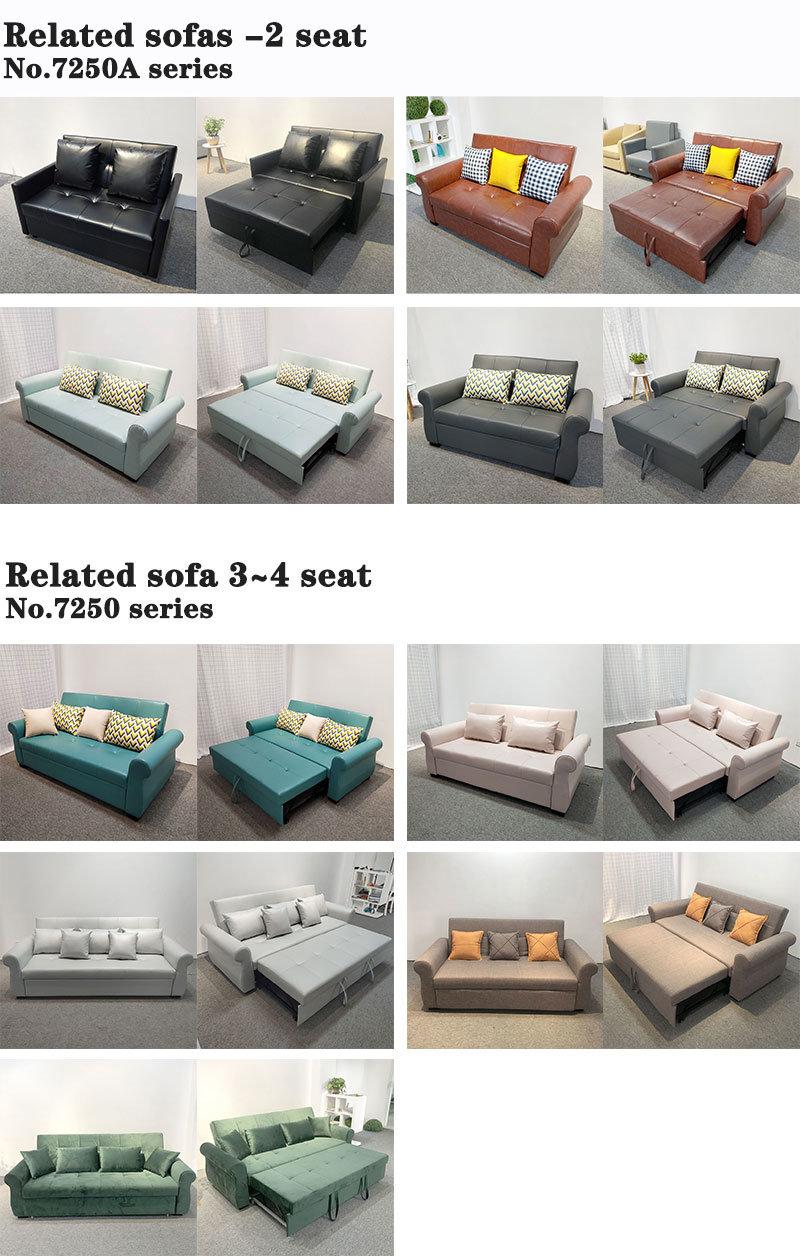 2 Sitting Modern Design Functional Folding Sleeping Sleeper Sofa Cum Bed for Living Room Sofas 7250A