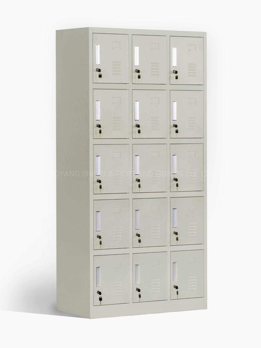 Kd Steel Outdoor Public Storage 15 Doors Compartment Lockers