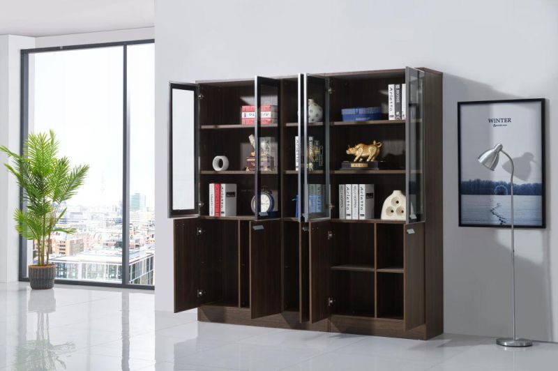 Long Term Hot Sale Modern Design MDF Wooden 5 Doors Office File Cabinet Bookshelf