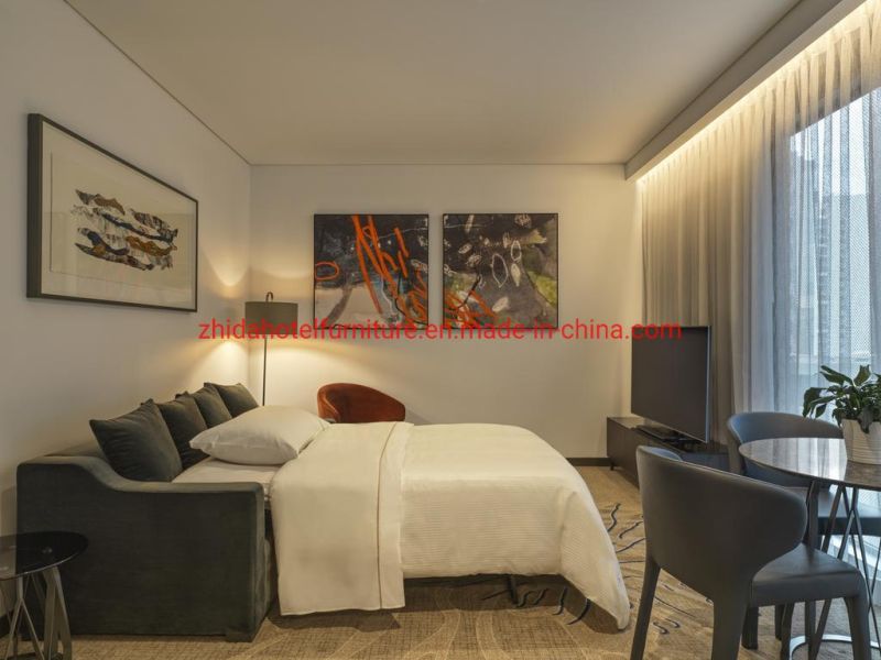 Zhida Modern Style Apartment Furniture Bedroom Set King Size Custom Villa Living Room Fold Sofa Bed Furniture