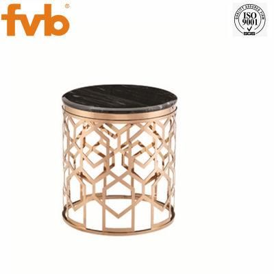 Gold Home Furniture Metal Base Modern Coffee Side Table for Living Room