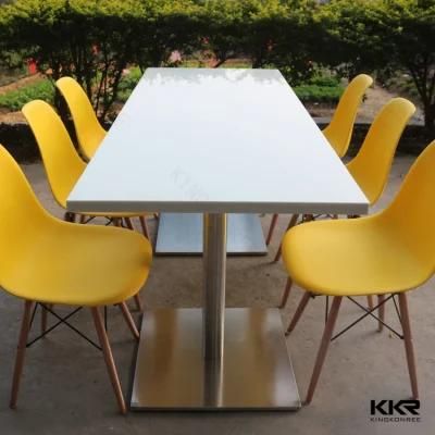 Kkr Furniture Modern Square Solid Surface Dining Table