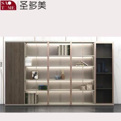 Modern High-End Family Study Office Furniture Configuration Sensor Light with Large Bookcase