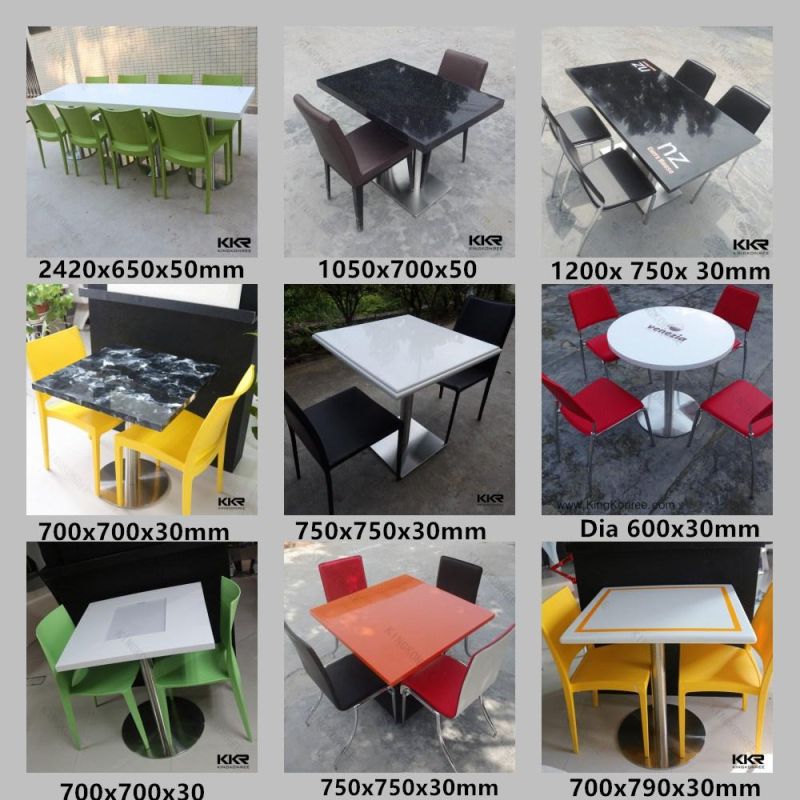 Colorful Solid Surface Restaurant Table for Restaurant Hotel Furniture