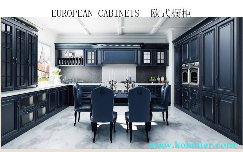 MDF/MFC/Plywood Particle Board European Kitchen Cabinets of Kok011