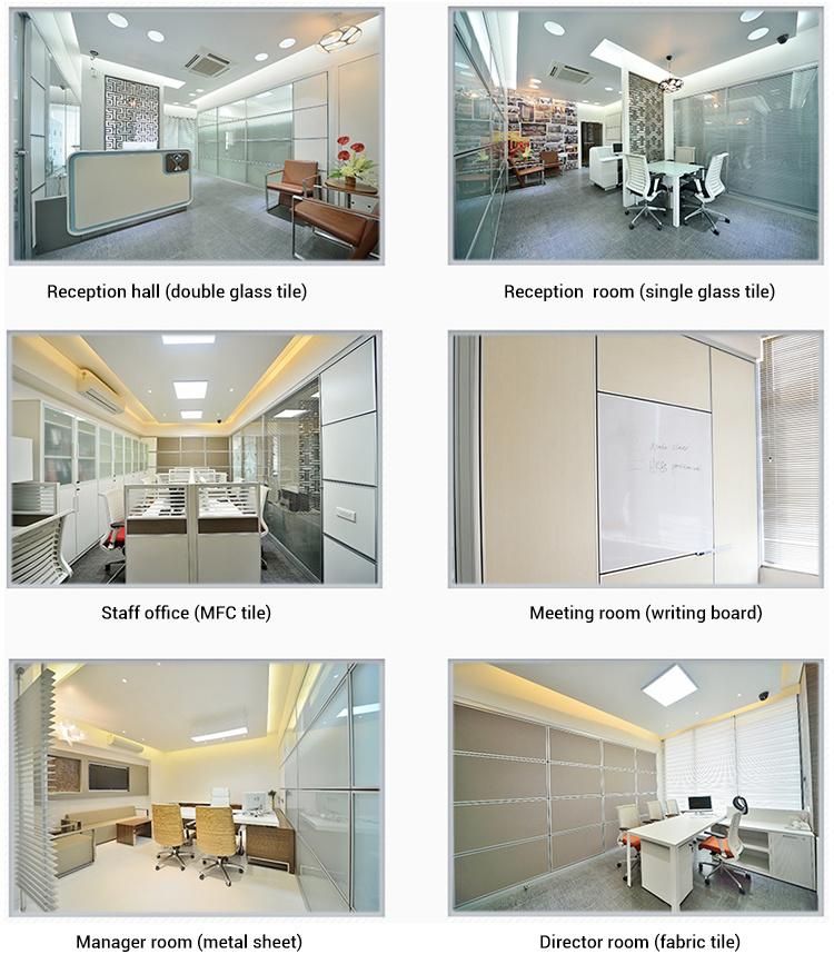 Top Fashion Office Aluminum Partition Modular Wall Design Partition Office Furniture