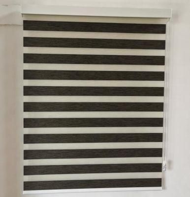 Polyester Fabric Wrapped Square Cover High Quality Manual Zebra Blinds