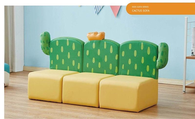 Pre-School Furniture Kids Sofa, Children Furniture Baby Sofa, Customized Toddler Sofa, OEM ODM Kindergarten Sofa, Living Room Sofa