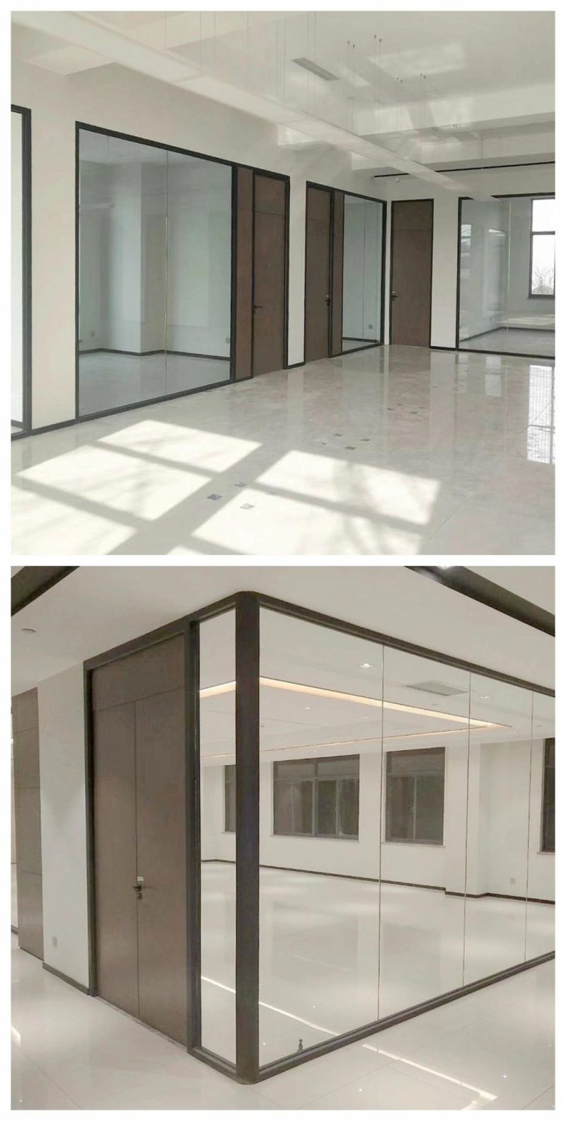 Shaneok Anodizing Printing Tempered Glass Office Partition Walls