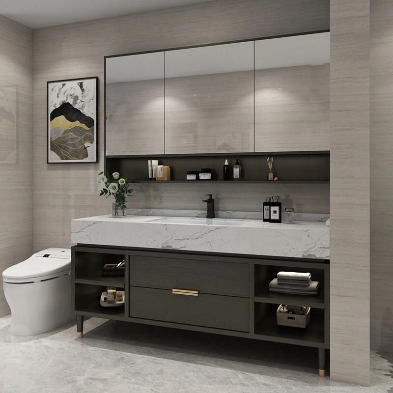 Modern Bathroom Vanity Cabinets, Customized Design Bathroom Furniture, Ceramic Basin