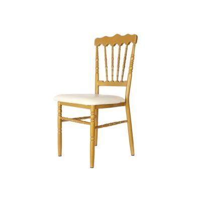 Dining Furniture Restaurant Banquet Furniture Wedding Stacking Metal Chiavari Dining Chair