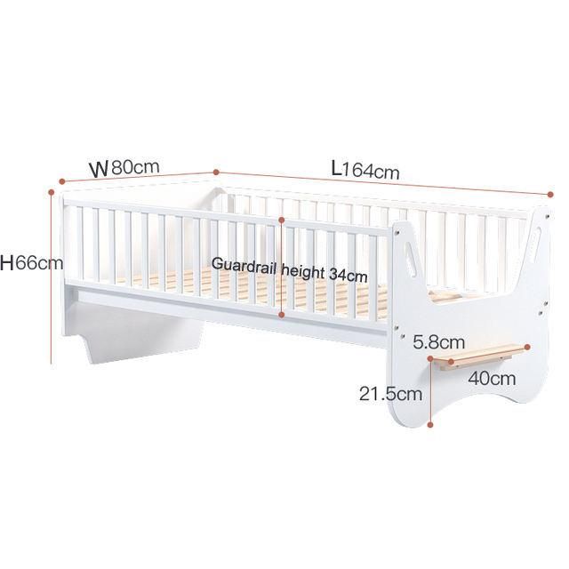 Modern Design Customizable High Guard Wooden Kids Bed