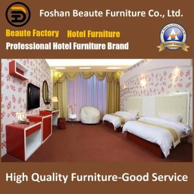 Chinese Foshan Manufacture Factory Sweet Hotel Double Hospitality Guest Room Furniture (GLB-0109858)