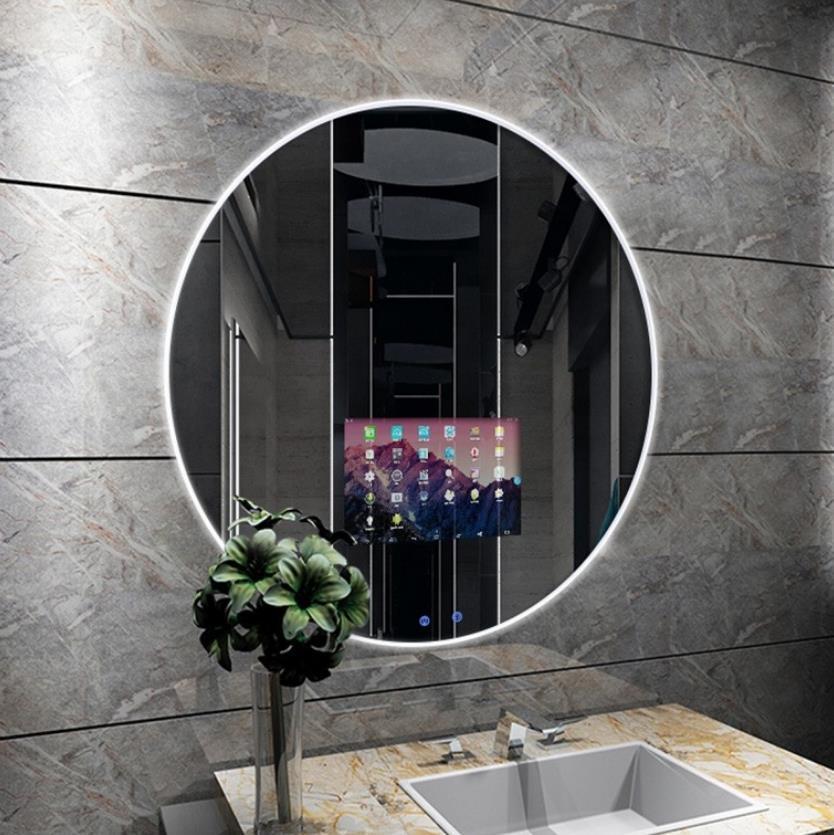 Modern Style Anti-Fog Round Bathroom Smart LED Light Mirror