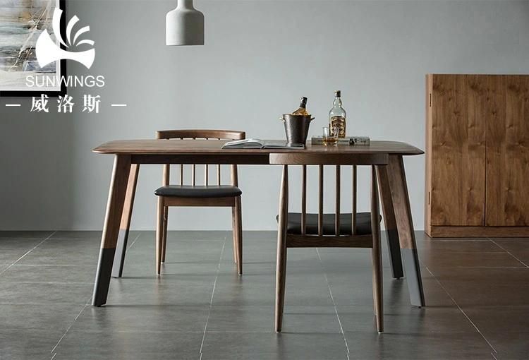 Scandinavian Solid Wood Chair Modern Home Furniture Restaurant Dining Set